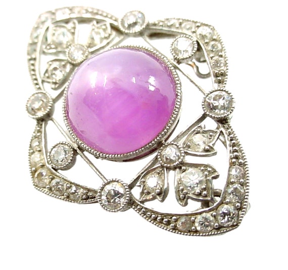 Marcus & Co Art Deco Diamond Pink Lavender Star S… - image 2