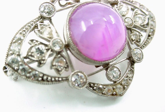 Marcus & Co Art Deco Diamond Pink Lavender Star S… - image 3