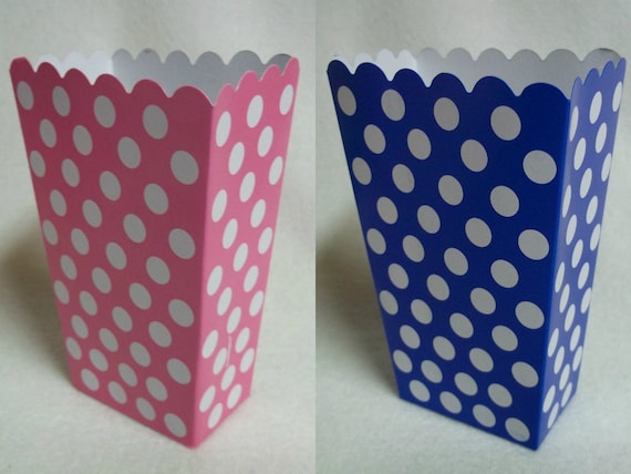 Lot of 12 Mickey Minnie Mouse Disney Polka Dots Treat goody Boxes Favor Party