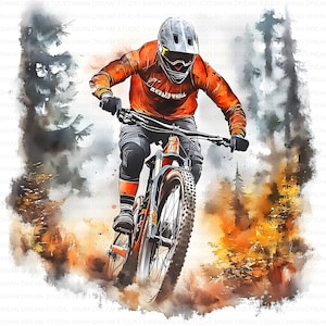 Bundle de cliparts VTT VTT DirtBike imprimable haute qualité JPG fabrication de cartes papier Craft Journal indésirable Scrapbooking téléchargement numérique