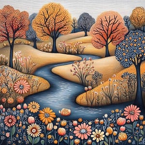 123 volkskunst rivierbos bloem bomen clipart afdrukbare hoge kwaliteit JPG kaart maken papier ambachtelijke ongewenste dagboek scrapbooking digitale download