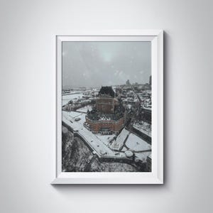 Stampa artistica da parete Château Frontenac, stampa artistica originale, foto del Quebec, arredamento per la casa in Canada, foto originale di Loui