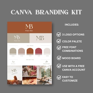 Minimalist Brand Kit Template: Logo, Fonts, Color Palette - Red Beige