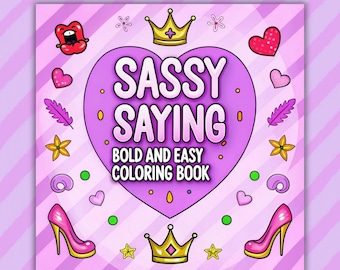 Livro de Colorir com Frases Divertidas em PDF: Ilustrações Aconchegantes, Fofas e Divertidas, Atividade Imprimível e Fácil para Aliviar o Estresse - Presente Divertido para Adultos, Crianças e Adolescentes