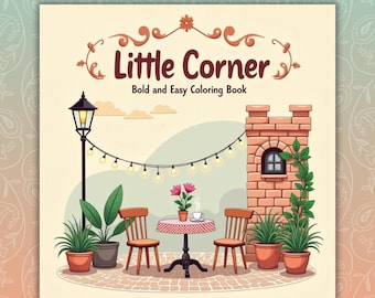 Livro de colorir Cantinho Aconchegante em PDF CoCoWyo Ilustrações divertidas, fofas e aconchegantes Atividade fácil e ousada para aliviar o estresse Adultos Crianças Adolescentes Minimalista