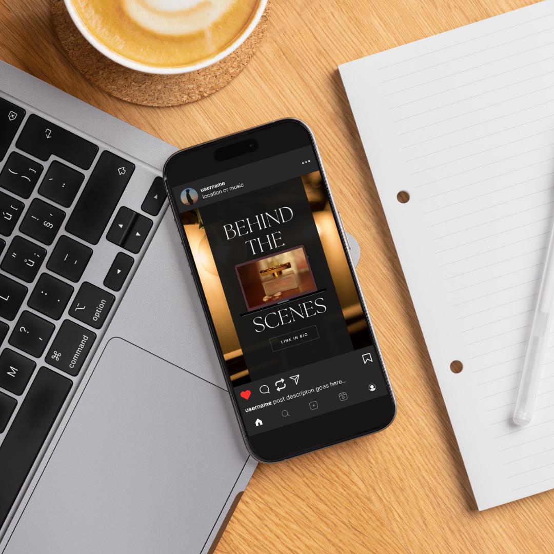 Luxury Dark Instagram Canva Template | Black Social Media Post Stories ...