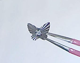 Titanium oorbel laservlinder – *enkel stuk* platte achterkant