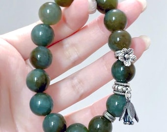 Nephrite Blue Sugar Color Bracelet - Handcrafted Luxury Jewelry
