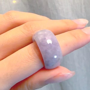Lavender Jade Ring Natural Violet Jade Band