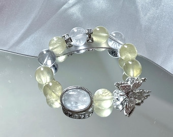 Golden Clarity Crystal Bracelet
