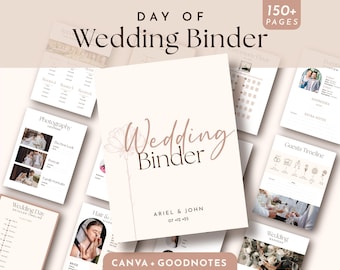 Canva+GoodNotes Wedding Binder, Wedding Day Binder, Wedding Template, Wedding Planner, Wedding Timeline, Wedding Details, Printable Planner
