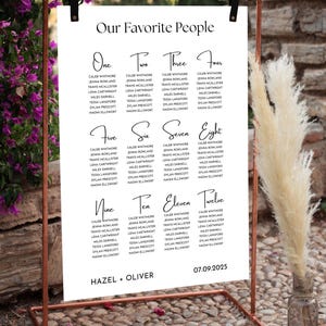 Wedding Seating Chart Template, Modern Wedding Seating Chart Sign, Printable Wedding Seating Plan, Wedding Table Plan, Table Seating Chart