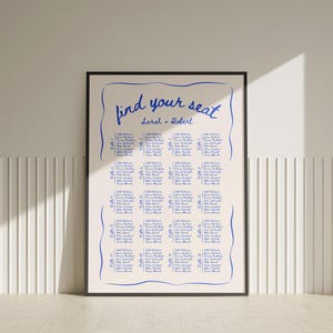 Vintage Wedding Seating Chart Sign, Hand Drawn Wedding Table Plan Template, Retro Wedding Seating Plan, Vintage Wedding Signage, Table Plan