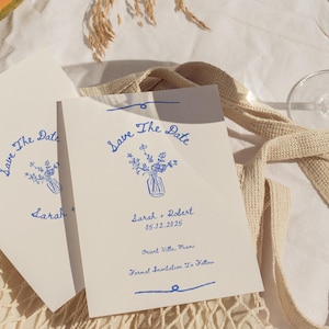 Vintage Save The Date Cards Template, Vintage Floral Wedding Invitation, Unique Save The Dates, Digital Invites, Wedding Stationery, Canva
