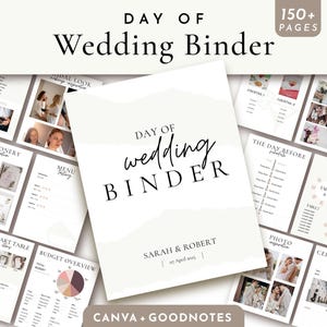 Wedding Binder Template, Wedding Day Information, Day Of Wedding Binder, Wedding Day Binder, Wedding Templates, Wedding Planning, Mood Board