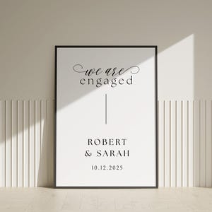 Minimal Engagement Party Sign, Modern Engagement Sign Template, Minimal Engagement Welcome Sign, Engagement Party Decorations, DIY Wedding