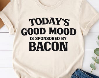Gute Laune garantiert – präsentiert von Speck! | Lustiges T-Shirt für Speckliebhaber | Geschenk für Fleischesser und Keto-Fans | T-Shirt für Fleischliebhaber | Humorvolles Grill-Shirt