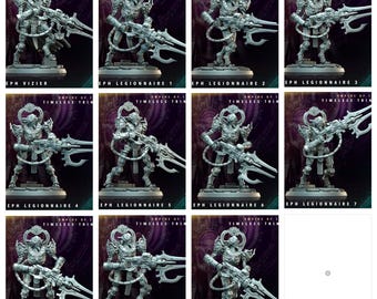 Keteph Vizier & Legionnaires - Archvillain - Grimdark - Necron Proxy - DnD