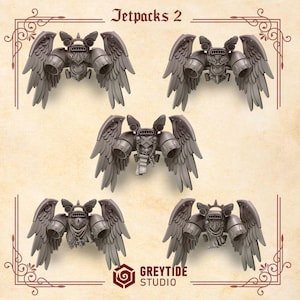 Crimson Lords Winged Jetpacks x10 | Grimdark JumpPacks | Greytide Studio