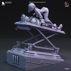 Lucy & David Unpainted Resin Figurine | Cyberpunk Edgerunners Collector Statue immagine 8
