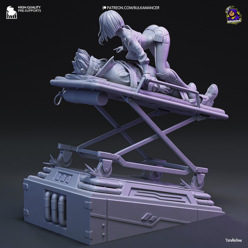 Lucy & David Unpainted Resin Figurine | Cyberpunk Edgerunners Collector Statue immagine 8