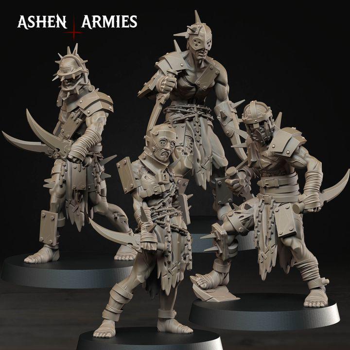 Wretched Grimdark Infantry | Trench Compatible | Dark Fanatic Cultist Wargame Proxies | Ashen Armies