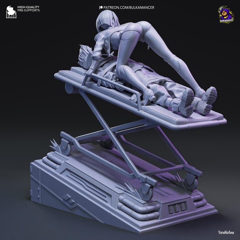 Lucy & David Unpainted Resin Figurine | Cyberpunk Edgerunners Collector Statue immagine 7