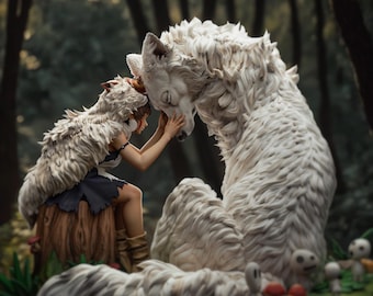 Wolf Princess - Forest Spirit Display Statue | 20mm Resin Diorama | Bulkamancer