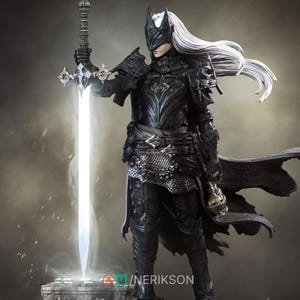 Laenith, Death Domain Cleric – Dark Fantasy Miniature by Nerikson | 75mm / 140mm
