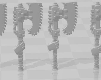 Bits- Custom Left Handed Chain Axe x10 -GrimDark OPR - Battle Brothers -Legion
