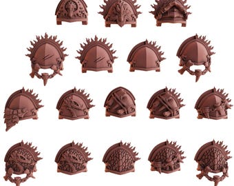 Fire Lizards shoulder pad x20 - DakkaDakka - Grimdark - Salamander Proxy
