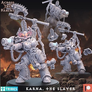 Karna The Slayer Miniature • Grimdark Heavy Berserker • Chaos Style Proxy
