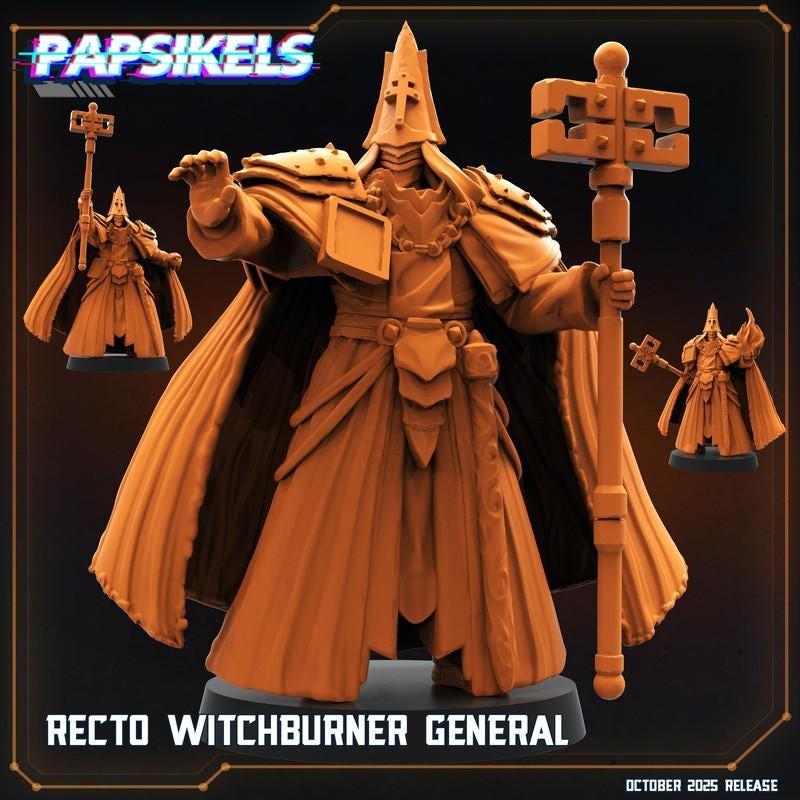 Trench Crusade Compatible Witchburner General Miniature Unpainted
