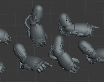Bits- Custom Left Handed Power Fist x10 -GrimDark OPR - Battle Brothers -Legion