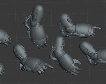 Bits- Custom Right Handed Power Fist x10 -GrimDark OPR - Battle Brothers -Legion
