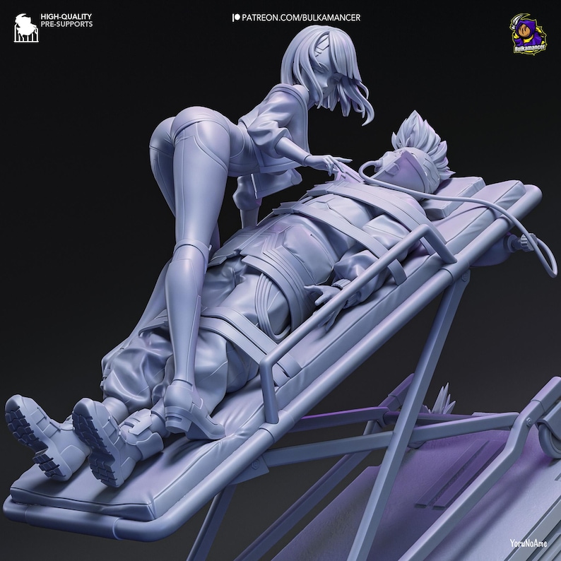 Lucy & David Unpainted Resin Figurine | Cyberpunk Edgerunners Collector Statue immagine 9