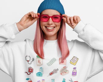 Medical Sweatshirt, Cozy Registered Nurse Crewneck, Perfect for Healthcare Workers, Medical Student Gift