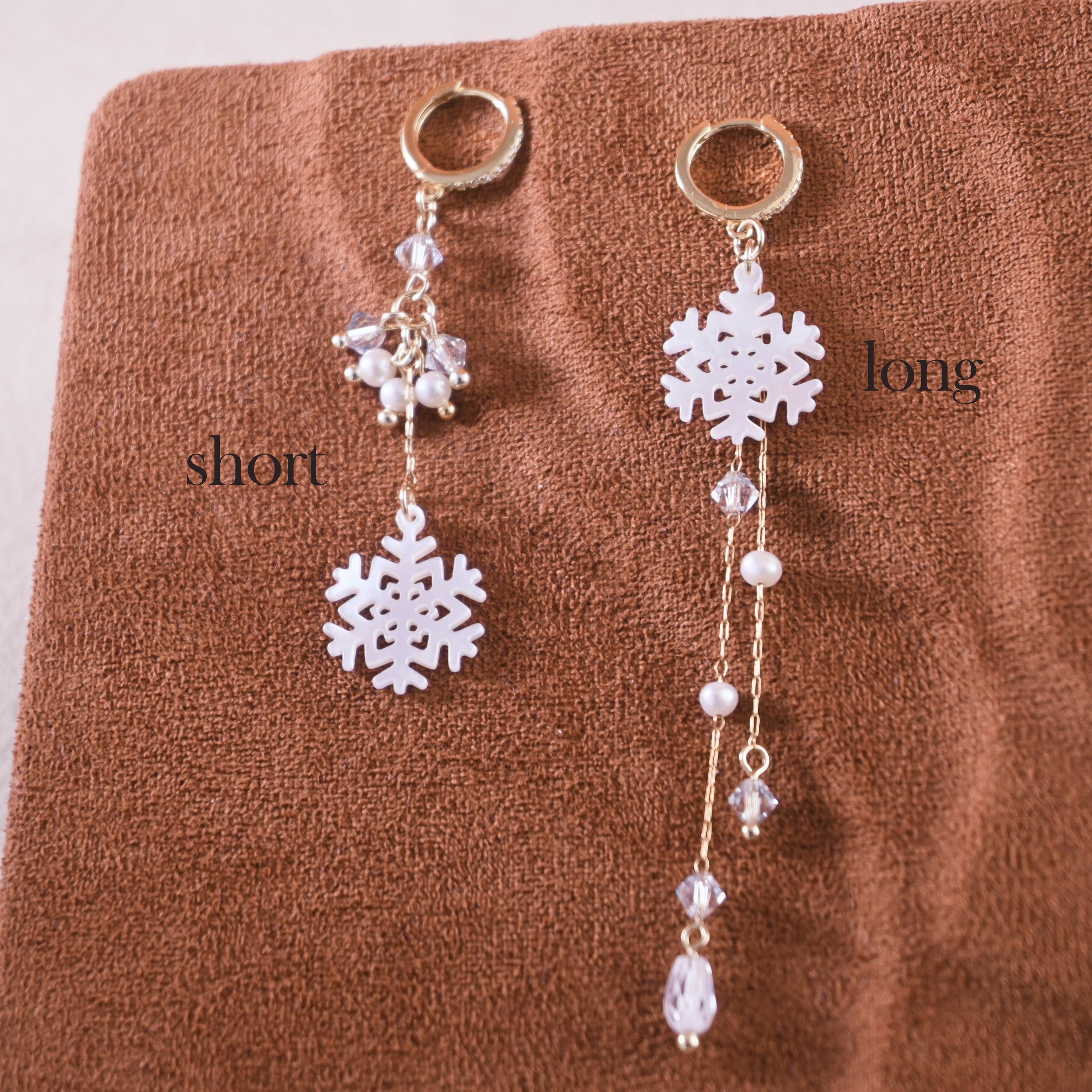 Snowflake Earrings,asymmetric Natural Mother of Pearl Earrings ...