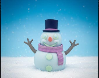 3D Printed Articulated Christmas Snowman STL File – Holiday Print-in-Place Fidget Toy, Digital Christmas Decor Ornament