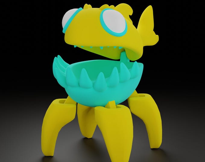 Articulated 3D Fish Stand STL File | Aquarium Decor Display Stand | Printable Fish Holder Digital Download for Tabletop & Collectors