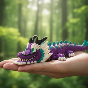 Weihnachtsdrache gegliedert 3d flexi STL-Datei für den 3D-Druck. Gelenk Flexi Pet. Print in Place Gliederdrache. Weihnachtsdrache