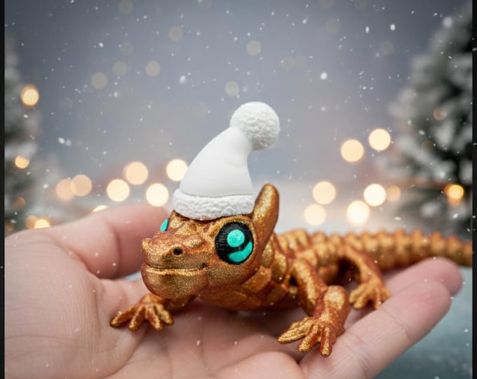 Baby Bull Dragon Santa  3D Model STL File – Cute Printable Animal, Kawaii Dragon Toy for Kids STL File Only Figure STL 3D digital download