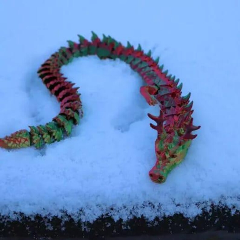 Articulated 3d Flexi Dragon Flexible Dragon STL File – Holiday Print-in ...