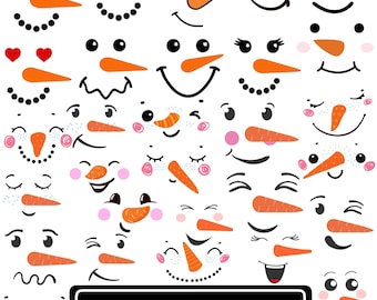 Snowman Faces Svg Snowman Svg Snowman Clipart Christmas Svg Snowman Cut File Snowman Cricut Christmas Cut File Cricut Printable Snowman PNG.