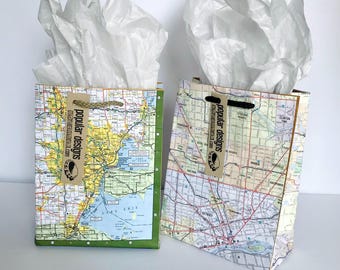 2 Michigan Map gift bags