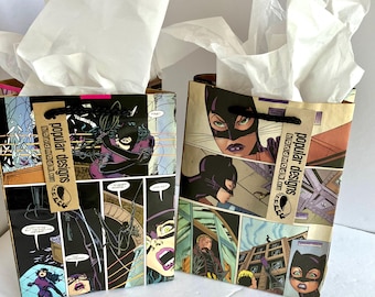 2 Catwoman comic book gift bags