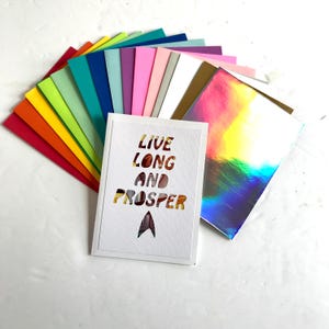 Live Long and Prosper Comic-Grußkarte