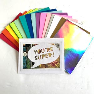 Cartão de felicitações "Você é super-herói" em quadrinhos