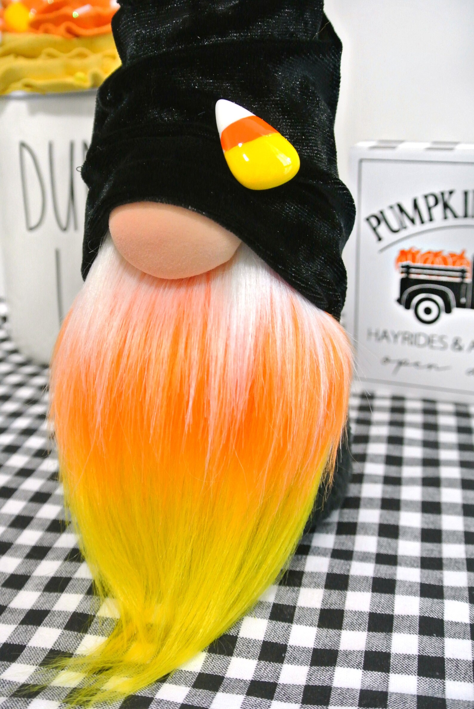 Candy Corn Fall Gnome Halloween Gnome Autumn Gnome Etsy