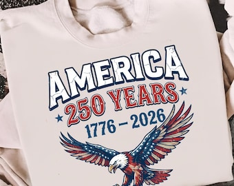 Amerika 250 jaar 1776-2026 PNG, patriottische adelaar sublimatieontwerp, VS 250e verjaardag shirt grafisch, Independence Day vintage retro